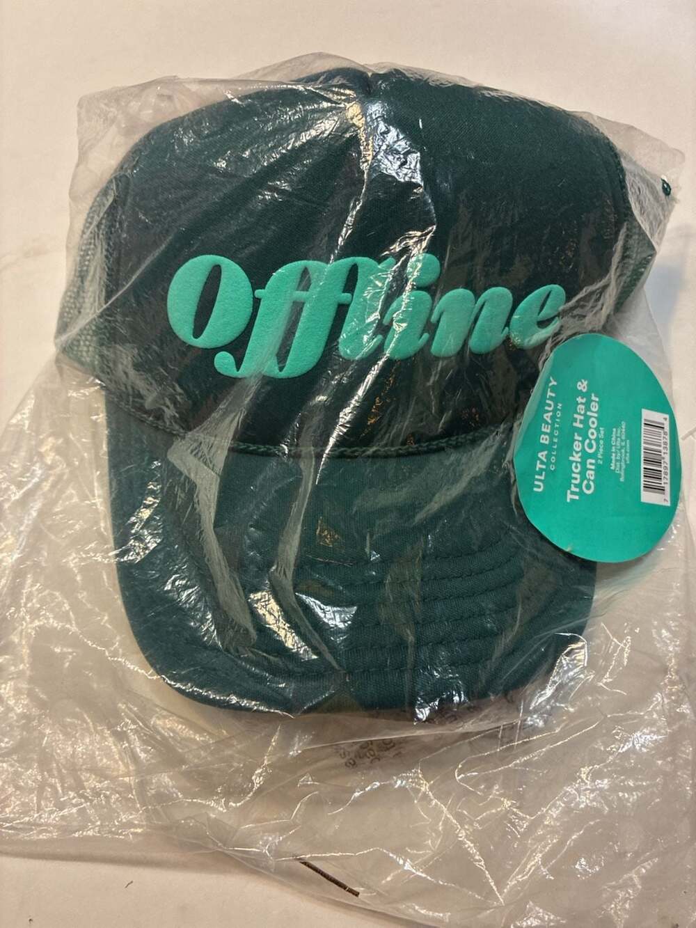 Ulta Beauty Collection Offline Trucker Hat & Can Cooler 2-Piece Set
